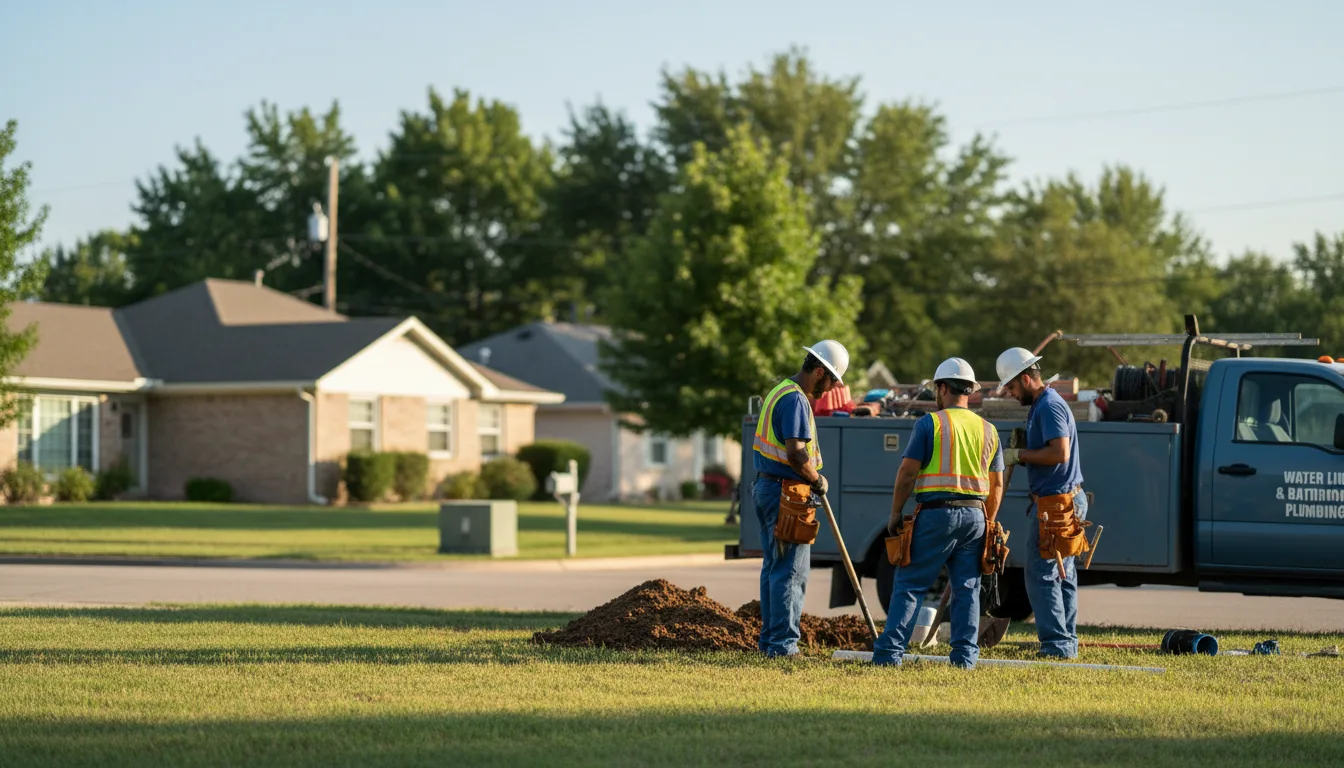 Residential water line and bathroom plumbing service in Holmdel, NJ